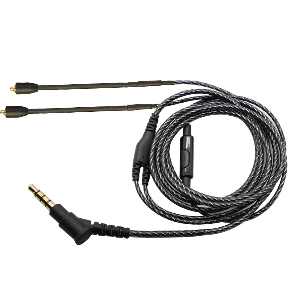 Wired Earphone Mic - Mmcx se215 cabo com microfone único