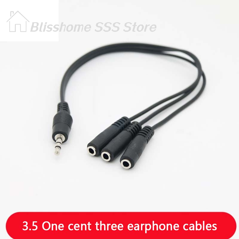 Earphone Splitter Jack - 【S】Adaptador Divisor de Áudio Auxiliar de
