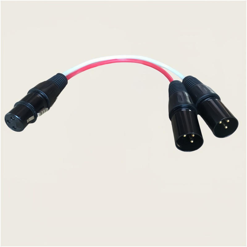 Divisor em Y XLR de Áudio (4 E - Audio Splitter Y avaliação e preço