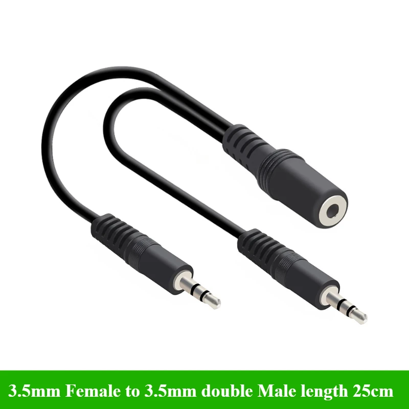 2/5Pcs/lote Cabo Adaptador Y d - Earphone Splitter Jack avaliação e preço
