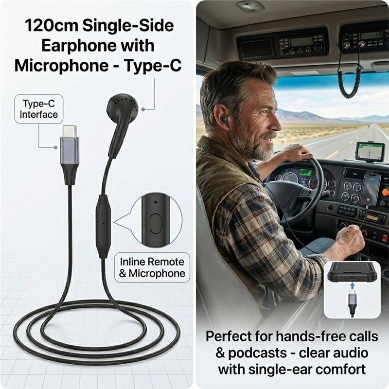 Fone de Ouvido Mono com Fio DT - Wired Earphone Mic avaliação e preço